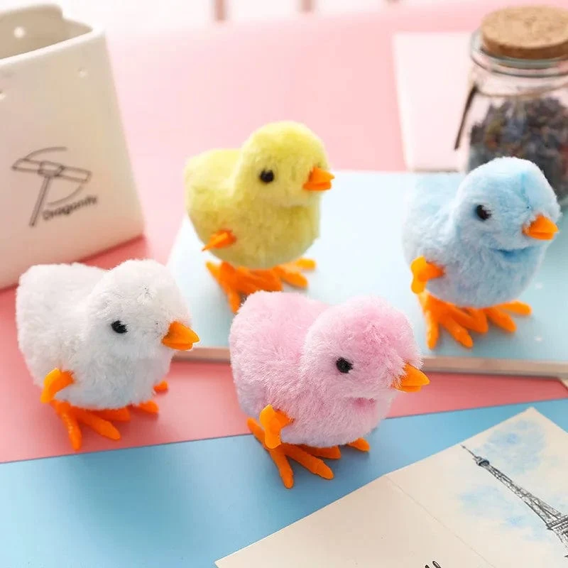 1 stücke Nette Wind Up Küken Plüsch Tiere Spielzeug Kinder Junge Mädchen Kuscheltiere Küken Uhrwerk Walking Spielzeug Kinder Spaß geschenke