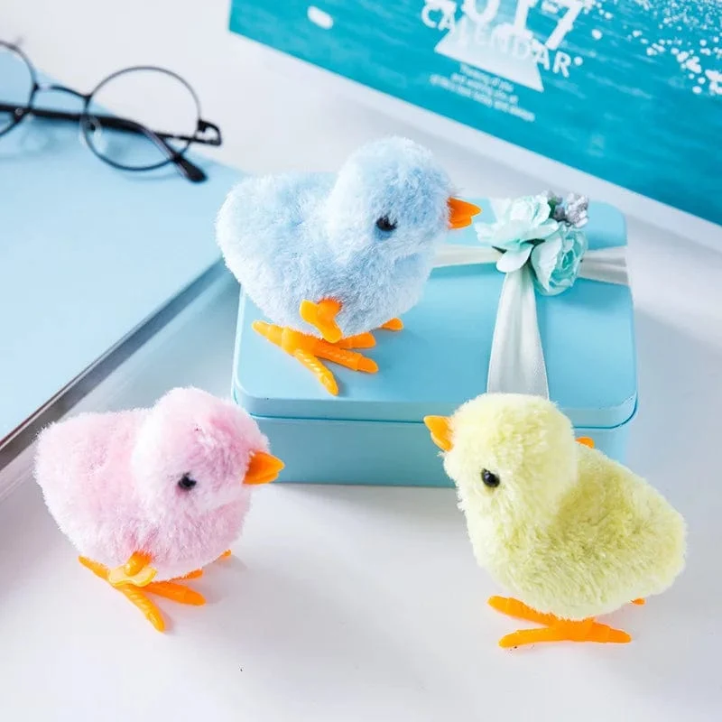 1 stücke Nette Wind Up Küken Plüsch Tiere Spielzeug Kinder Junge Mädchen Kuscheltiere Küken Uhrwerk Walking Spielzeug Kinder Spaß geschenke