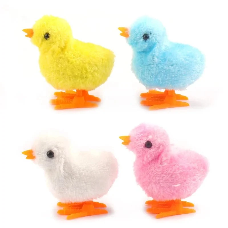 1 stücke Nette Wind Up Küken Plüsch Tiere Spielzeug Kinder Junge Mädchen Kuscheltiere Küken Uhrwerk Walking Spielzeug Kinder Spaß geschenke
