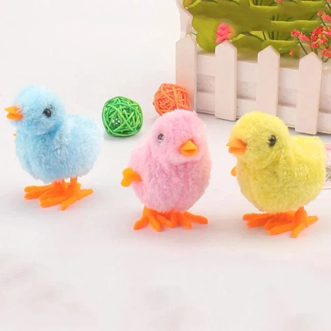 1 stücke Nette Wind Up Küken Plüsch Tiere Spielzeug Kinder Junge Mädchen Kuscheltiere Küken Uhrwerk Walking Spielzeug Kinder Spaß geschenke