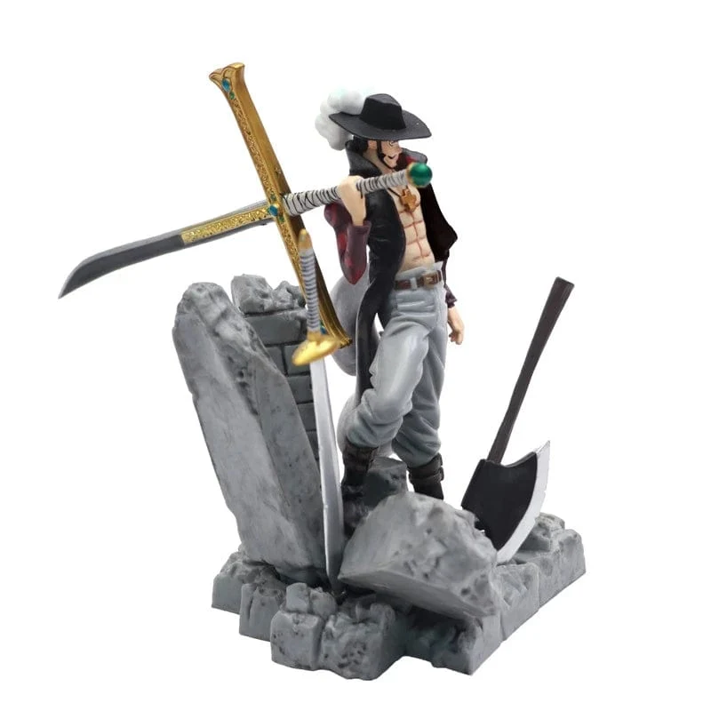 17CM ONE PIECE Anime Figuren Dracule Mihawk Top Decisive Battle Actionfigur PVC Modell Spielzeug Sammlung Ornamente Puppe Fans Geschenk