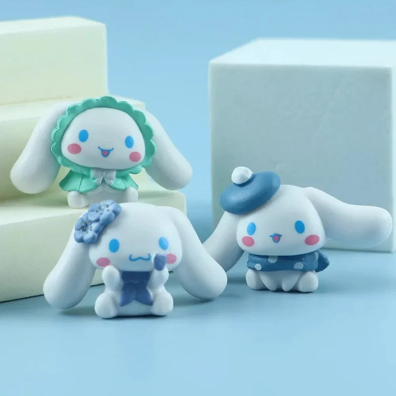 5 stücke Sanrio Cinnamoroll Spielzeug Action Anime Figuren Cinnamoroll Set Cartoon Kawaii Tabletop Dekoration Zimmer Ornament Kinder Geschenke