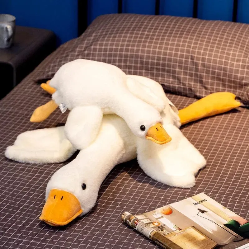 Plüschtier „Gaint White Goose“, superweiche Gans, Kuscheltiere, Kuschelkissen, gelbe Ente, Peluche, Geburtstagsgeschenke für Kinder