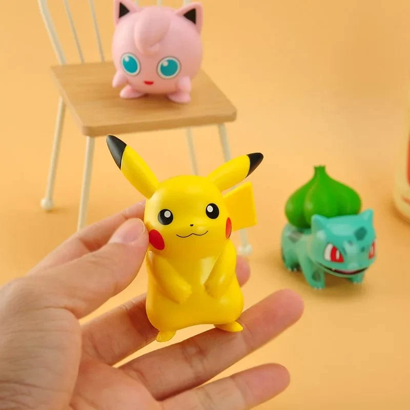 5-8cm Pokemon Anime Figur Pikachu Charmander Squirtle Bulbasaur Psyduck süße Puppe Haustier Aktion sammeln Modell Kinder Spielzeug Geschenk