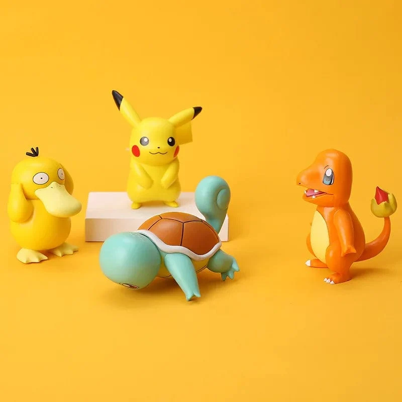 5-8cm Pokemon Anime Figur Pikachu Charmander Squirtle Bulbasaur Psyduck süße Puppe Haustier Aktion sammeln Modell Kinder Spielzeug Geschenk