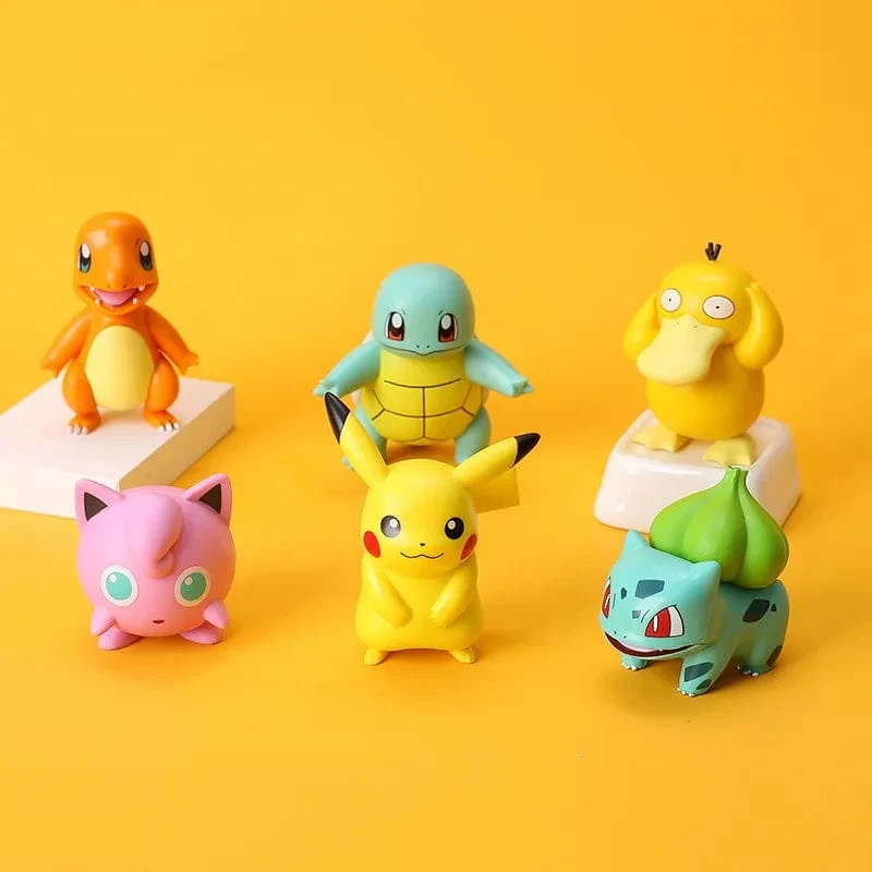 5-8cm Pokemon Anime Figur Pikachu Charmander Squirtle Bulbasaur Psyduck süße Puppe Haustier Aktion sammeln Modell Kinder Spielzeug Geschenk