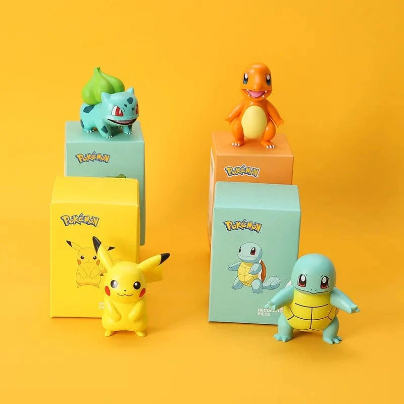5-8cm Pokemon Anime Figur Pikachu Charmander Squirtle Bulbasaur Psyduck süße Puppe Haustier Aktion sammeln Modell Kinder Spielzeug Geschenk