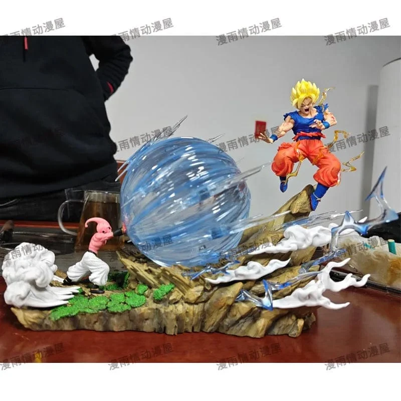 22 cm Anime Dragon Ball Z Majin Buu Vs Son Goku Figur Gk Statue Action-figuren Pvc Sammlung Modell Für Kinder geschenke Spielzeug