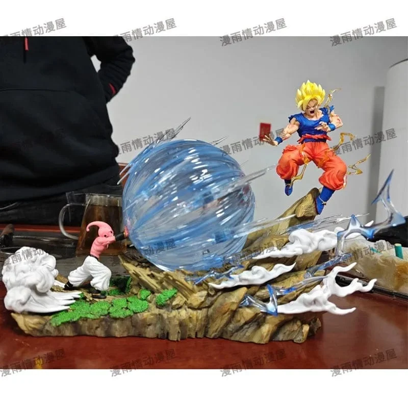 22 cm Anime Dragon Ball Z Majin Buu Vs Son Goku Figur Gk Statue Action-figuren Pvc Sammlung Modell Für Kinder geschenke Spielzeug