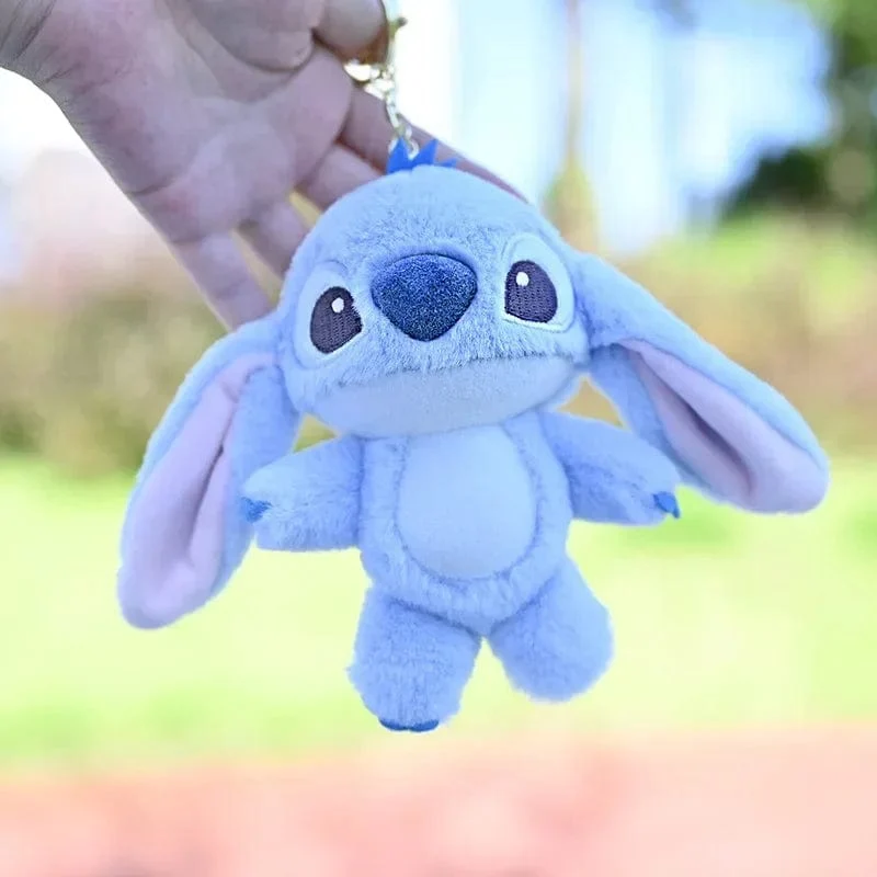 Disney Kawaii Stitch Plüsch-Schlüsselanhänger Spielzeug Schöne Lilo & Stitch Puppe Engel Plushies Niedliche Ausgestopfte Tasche Anhänger Mädchen Geburtstagsgeschenk