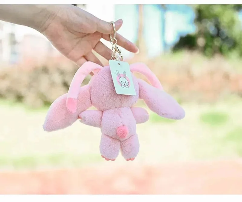 Disney Kawaii Stitch Plüsch-Schlüsselanhänger Spielzeug Schöne Lilo & Stitch Puppe Engel Plushies Niedliche Ausgestopfte Tasche Anhänger Mädchen Geburtstagsgeschenk