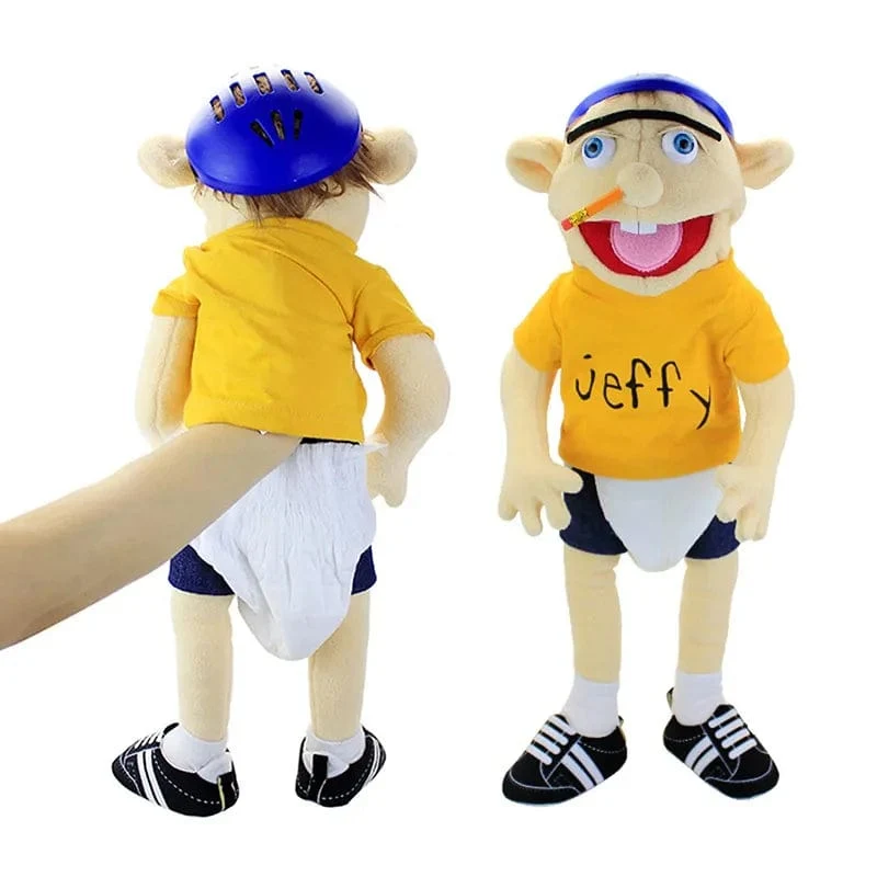 60 cm Jeffy Handpuppe Plüsch Kinder Weiche Puppe Talkshow Party Requisiten Weihnachten Puppe Plüschtiere Puppe Kinder Geschenk