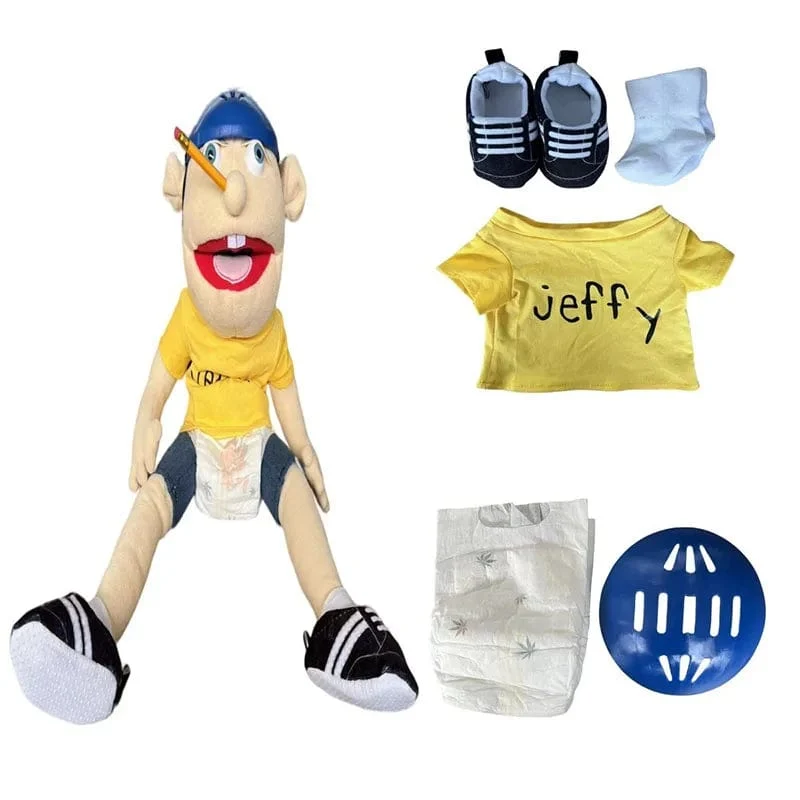 60 cm Jeffy Handpuppe Plüsch Kinder Weiche Puppe Talkshow Party Requisiten Weihnachten Puppe Plüschtiere Puppe Kinder Geschenk