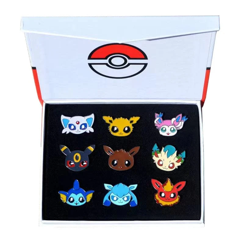 Pokemon Gym Abzeichen Kanto Johto Hoenn Sinnoh Unova Kalos Liga Region Pins Broschen Orange Islands Box Sammlung Tasche Monster
