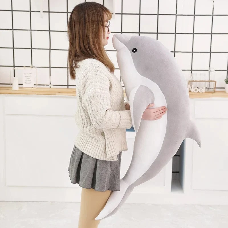 1 stück 30/50 CM kawaii Delphin Plüschtiere Schöne Ausgestopfte Weiche Tierkissen Puppen für Kinder Mädchen Schlafkissen Geschenk