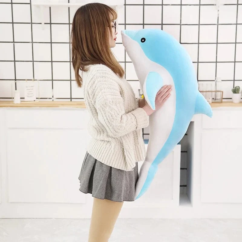 1 stück 30/50 CM kawaii Delphin Plüschtiere Schöne Ausgestopfte Weiche Tierkissen Puppen für Kinder Mädchen Schlafkissen Geschenk
