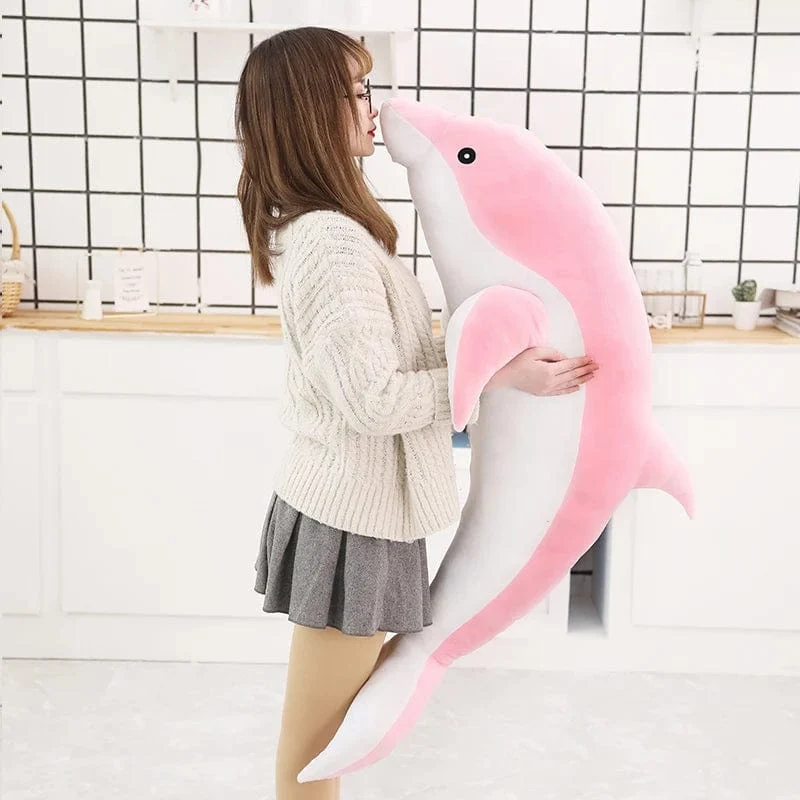 1 stück 30/50 CM kawaii Delphin Plüschtiere Schöne Ausgestopfte Weiche Tierkissen Puppen für Kinder Mädchen Schlafkissen Geschenk
