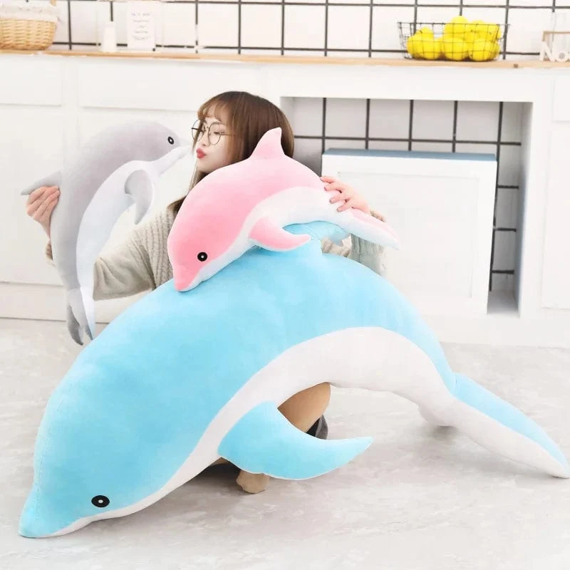1 stück 30/50 CM kawaii Delphin Plüschtiere Schöne Ausgestopfte Weiche Tierkissen Puppen für Kinder Mädchen Schlafkissen Geschenk