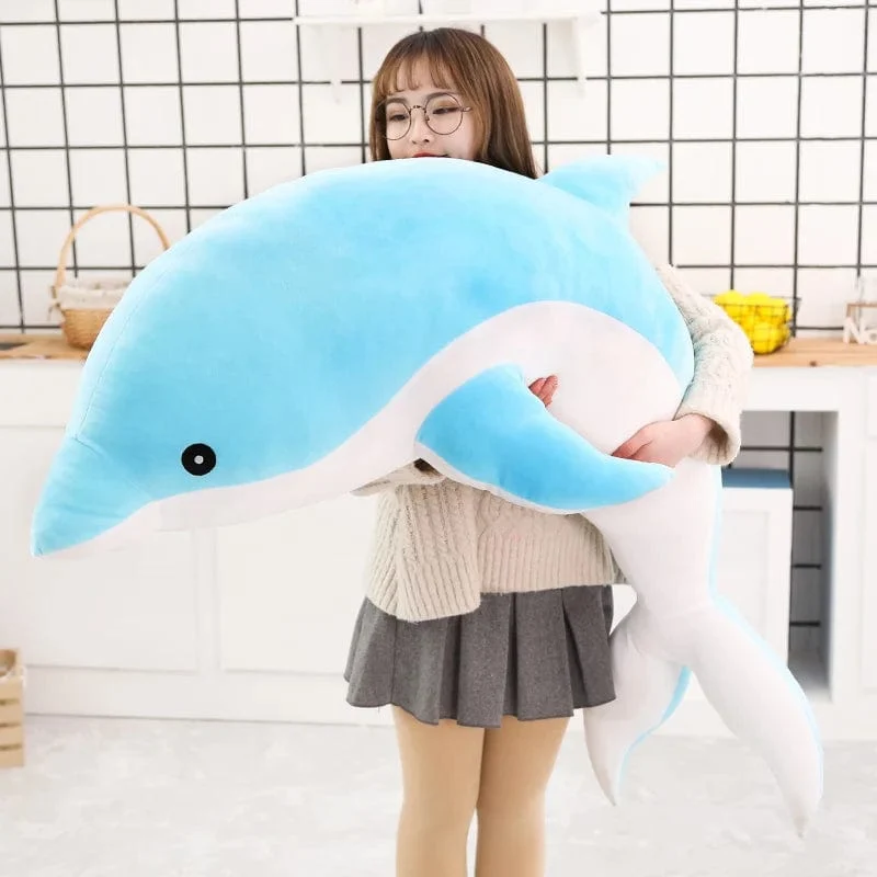 1 stück 30/50 CM kawaii Delphin Plüschtiere Schöne Ausgestopfte Weiche Tierkissen Puppen für Kinder Mädchen Schlafkissen Geschenk
