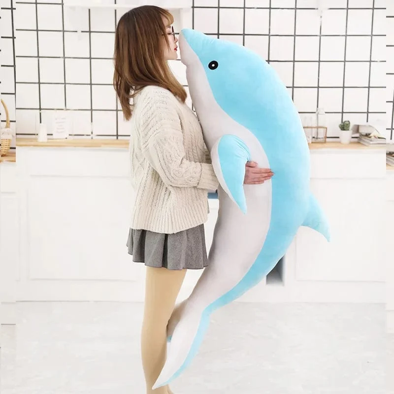 1 stück 30/50 CM kawaii Delphin Plüschtiere Schöne Ausgestopfte Weiche Tierkissen Puppen für Kinder Mädchen Schlafkissen Geschenk