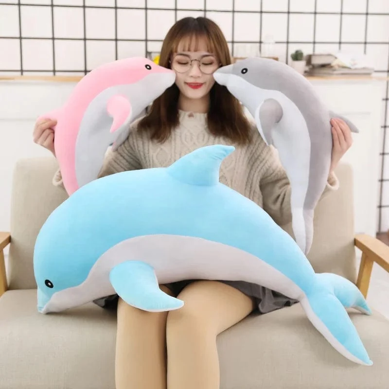 1 stück 30/50 CM kawaii Delphin Plüschtiere Schöne Ausgestopfte Weiche Tierkissen Puppen für Kinder Mädchen Schlafkissen Geschenk