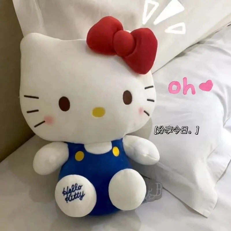 Sanrio Hello Kitty Anime Hello Kitty Stofftiere Plüschtier Weiches Kissen Geburtstagsgeschenke für Mädchen Kawaii Hello Kitty Plüschpuppen