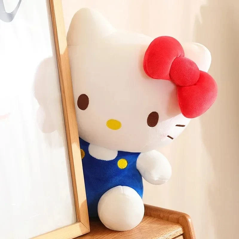 Sanrio Hello Kitty Anime Hello Kitty Stofftiere Plüschtier Weiches Kissen Geburtstagsgeschenke für Mädchen Kawaii Hello Kitty Plüschpuppen