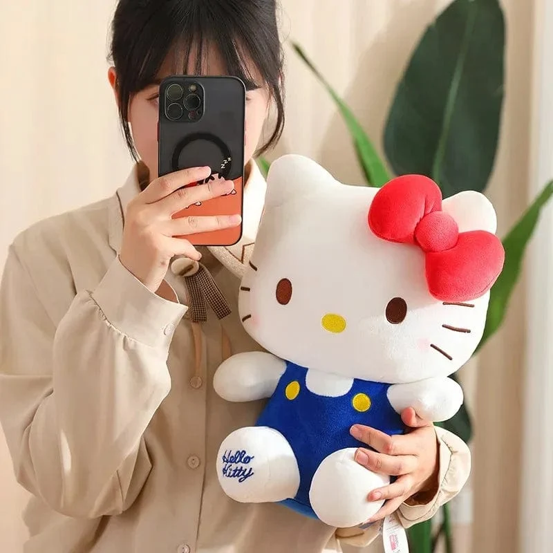 Sanrio Hello Kitty Anime Hello Kitty Stofftiere Plüschtier Weiches Kissen Geburtstagsgeschenke für Mädchen Kawaii Hello Kitty Plüschpuppen