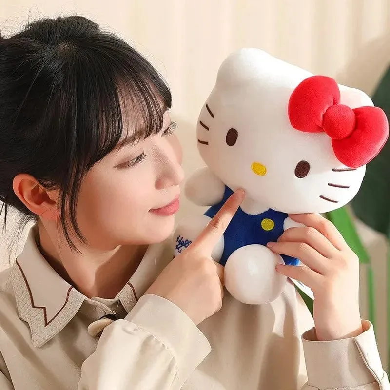 Sanrio Hello Kitty Anime Hello Kitty Stofftiere Plüschtier Weiches Kissen Geburtstagsgeschenke für Mädchen Kawaii Hello Kitty Plüschpuppen