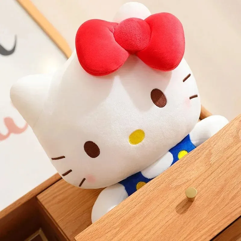 Sanrio Hello Kitty Anime Hello Kitty Stofftiere Plüschtier Weiches Kissen Geburtstagsgeschenke für Mädchen Kawaii Hello Kitty Plüschpuppen