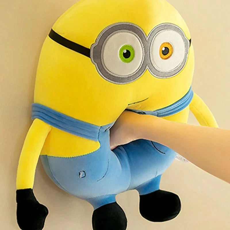 30CM Minion Kissen Film Peripherie Gelb Plüsch Bob Plüsch Stofftier Jeans Weiche Puppe Kissen Dekoration Kinder Geburtstag Gif