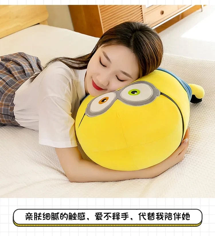 30CM Minion Kissen Film Peripherie Gelb Plüsch Bob Plüsch Stofftier Jeans Weiche Puppe Kissen Dekoration Kinder Geburtstag Gif