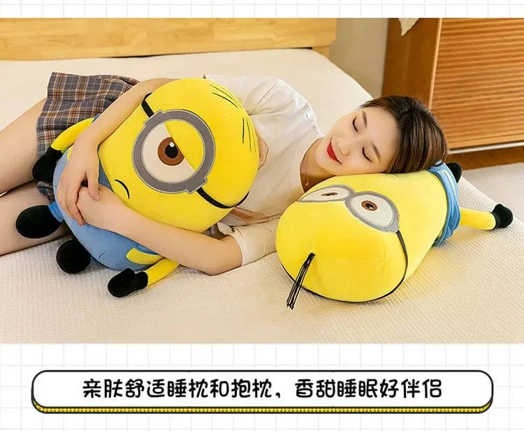 30CM Minion Kissen Film Peripherie Gelb Plüsch Bob Plüsch Stofftier Jeans Weiche Puppe Kissen Dekoration Kinder Geburtstag Gif