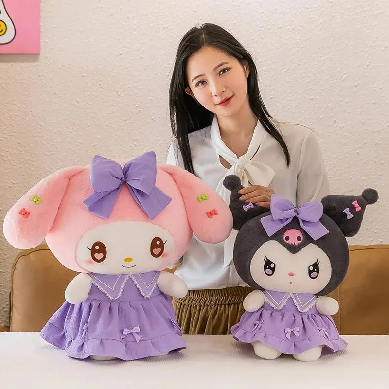 Großes Plüsch-Kuromi-Melodie-Cinnamoroll-Spielzeug, Kissen, Anime-Plüschpuppen, Anime-Sofakissen, Mädchenzimmer-Dekoration, Weihnachtsgeschenk