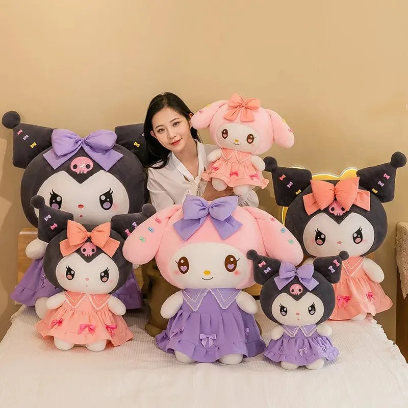 Großes Plüsch-Kuromi-Melodie-Cinnamoroll-Spielzeug, Kissen, Anime-Plüschpuppen, Anime-Sofakissen, Mädchenzimmer-Dekoration, Weihnachtsgeschenk