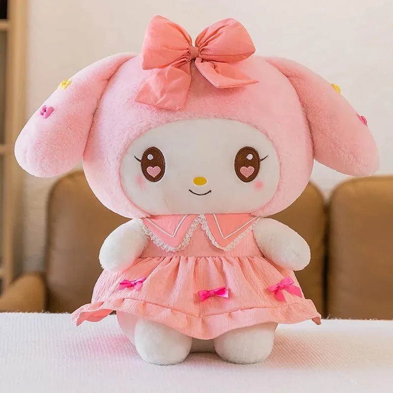 Großes Plüsch-Kuromi-Melodie-Cinnamoroll-Spielzeug, Kissen, Anime-Plüschpuppen, Anime-Sofakissen, Mädchenzimmer-Dekoration, Weihnachtsgeschenk