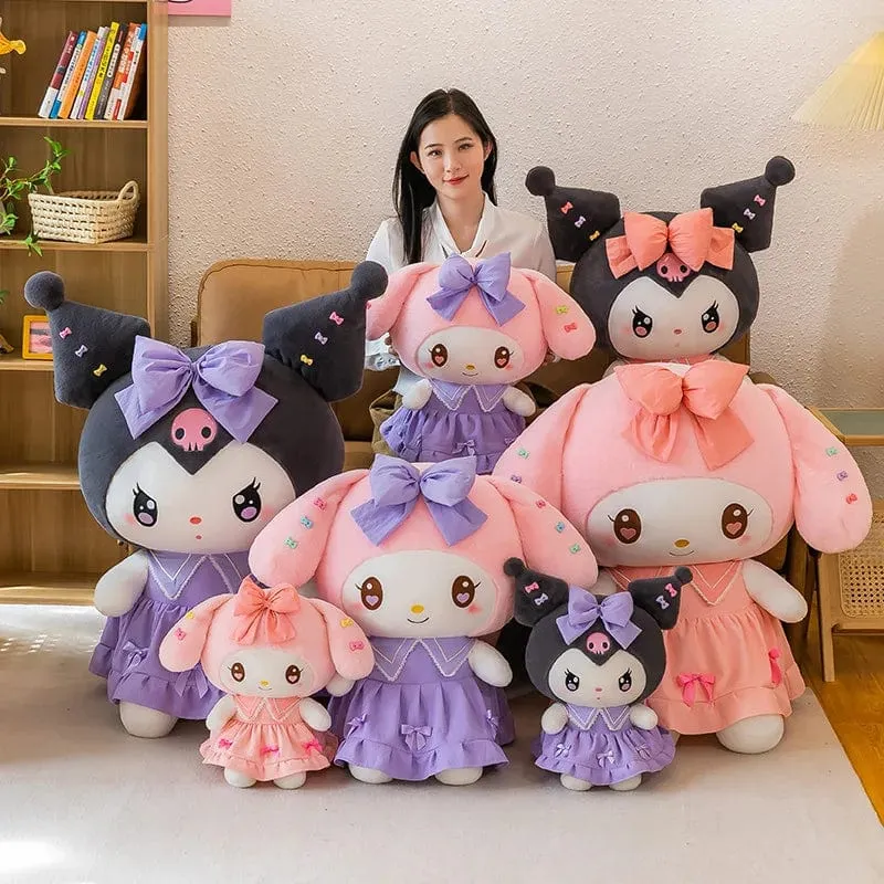 Großes Plüsch-Kuromi-Melodie-Cinnamoroll-Spielzeug, Kissen, Anime-Plüschpuppen, Anime-Sofakissen, Mädchenzimmer-Dekoration, Weihnachtsgeschenk