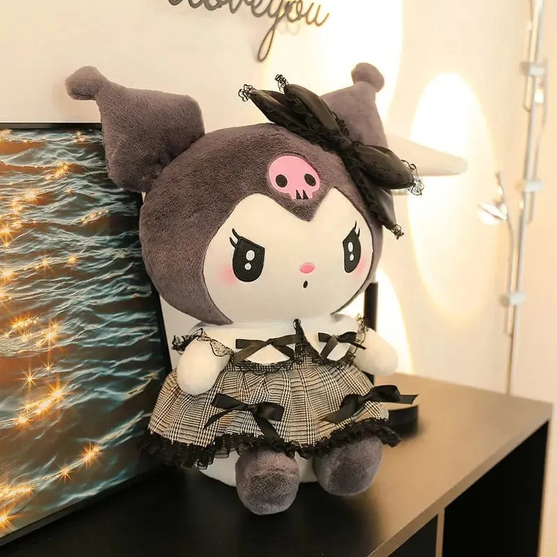 Großes Plüsch-Kuromi-Melodie-Cinnamoroll-Spielzeug, Kissen, Anime-Plüschpuppen, Anime-Sofakissen, Mädchenzimmer-Dekoration, Weihnachtsgeschenk
