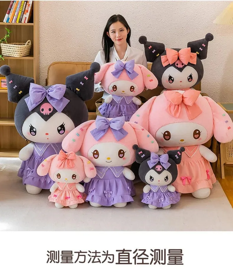 Großes Plüsch-Kuromi-Melodie-Cinnamoroll-Spielzeug, Kissen, Anime-Plüschpuppen, Anime-Sofakissen, Mädchenzimmer-Dekoration, Weihnachtsgeschenk