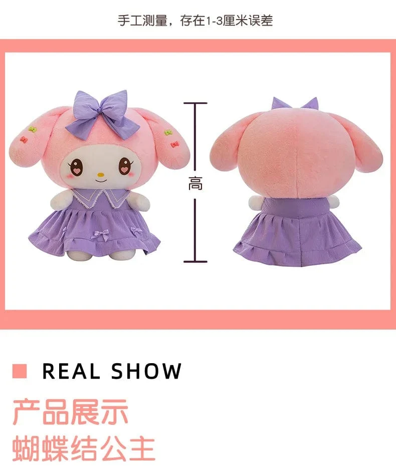 Großes Plüsch-Kuromi-Melodie-Cinnamoroll-Spielzeug, Kissen, Anime-Plüschpuppen, Anime-Sofakissen, Mädchenzimmer-Dekoration, Weihnachtsgeschenk