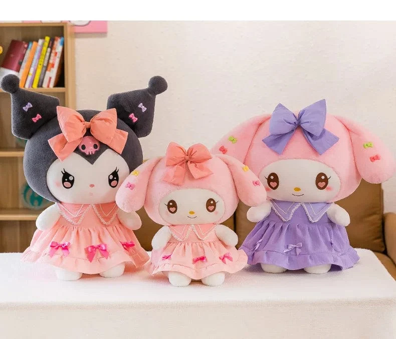 Großes Plüsch-Kuromi-Melodie-Cinnamoroll-Spielzeug, Kissen, Anime-Plüschpuppen, Anime-Sofakissen, Mädchenzimmer-Dekoration, Weihnachtsgeschenk