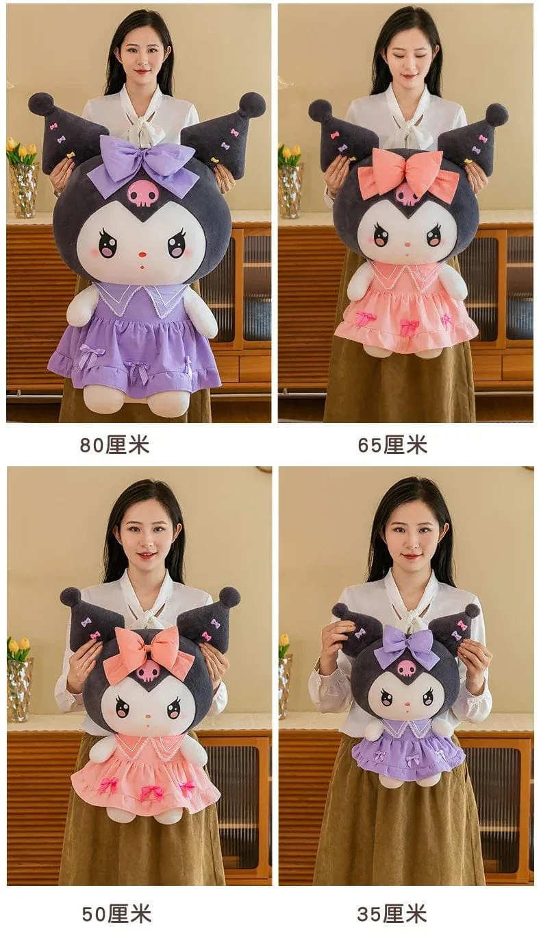 Großes Plüsch-Kuromi-Melodie-Cinnamoroll-Spielzeug, Kissen, Anime-Plüschpuppen, Anime-Sofakissen, Mädchenzimmer-Dekoration, Weihnachtsgeschenk