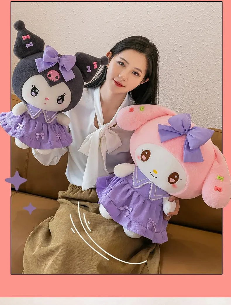 Großes Plüsch-Kuromi-Melodie-Cinnamoroll-Spielzeug, Kissen, Anime-Plüschpuppen, Anime-Sofakissen, Mädchenzimmer-Dekoration, Weihnachtsgeschenk