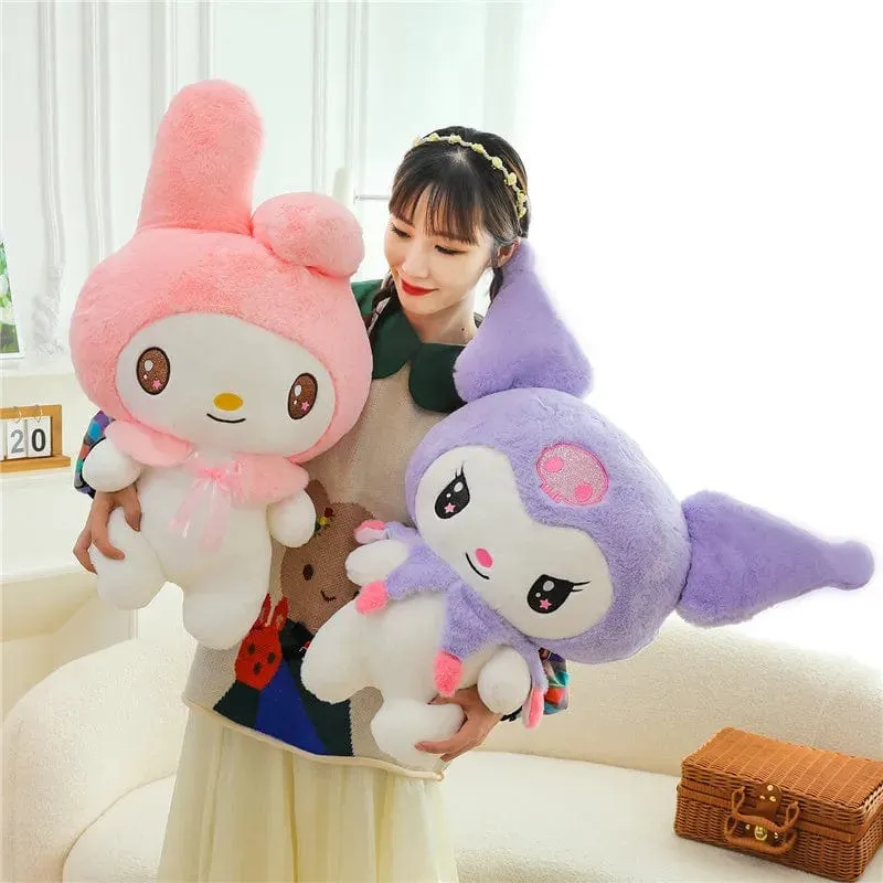 25/55 cm Sanrio Kuromi My Melody Niedliche Serie Kawaii Plüschtierpuppe Cartoon Niedliches Plüschkissen Spielzeug Geburtstagsgeschenk Kissen