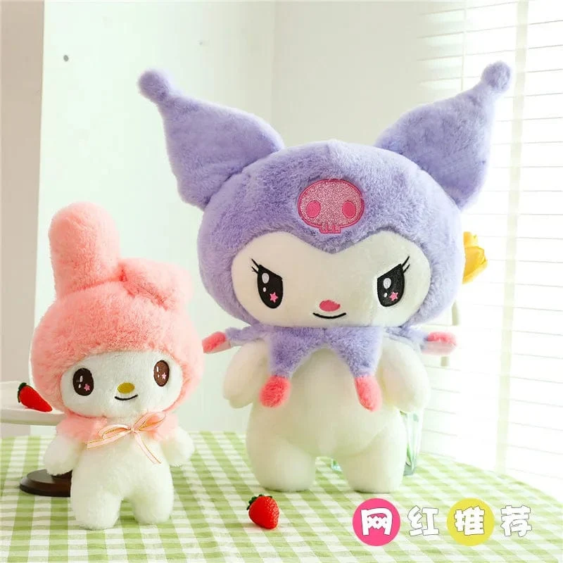 25/55 cm Sanrio Kuromi My Melody Niedliche Serie Kawaii Plüschtierpuppe Cartoon Niedliches Plüschkissen Spielzeug Geburtstagsgeschenk Kissen