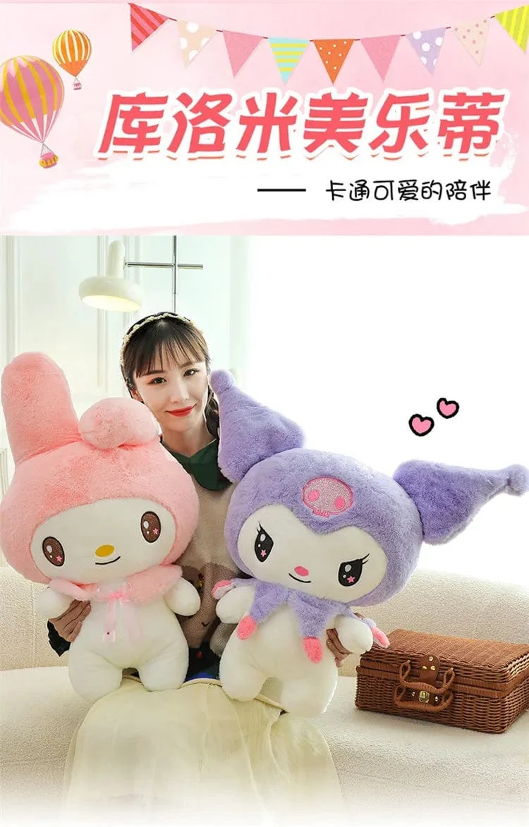 25/55 cm Sanrio Kuromi My Melody Niedliche Serie Kawaii Plüschtierpuppe Cartoon Niedliches Plüschkissen Spielzeug Geburtstagsgeschenk Kissen