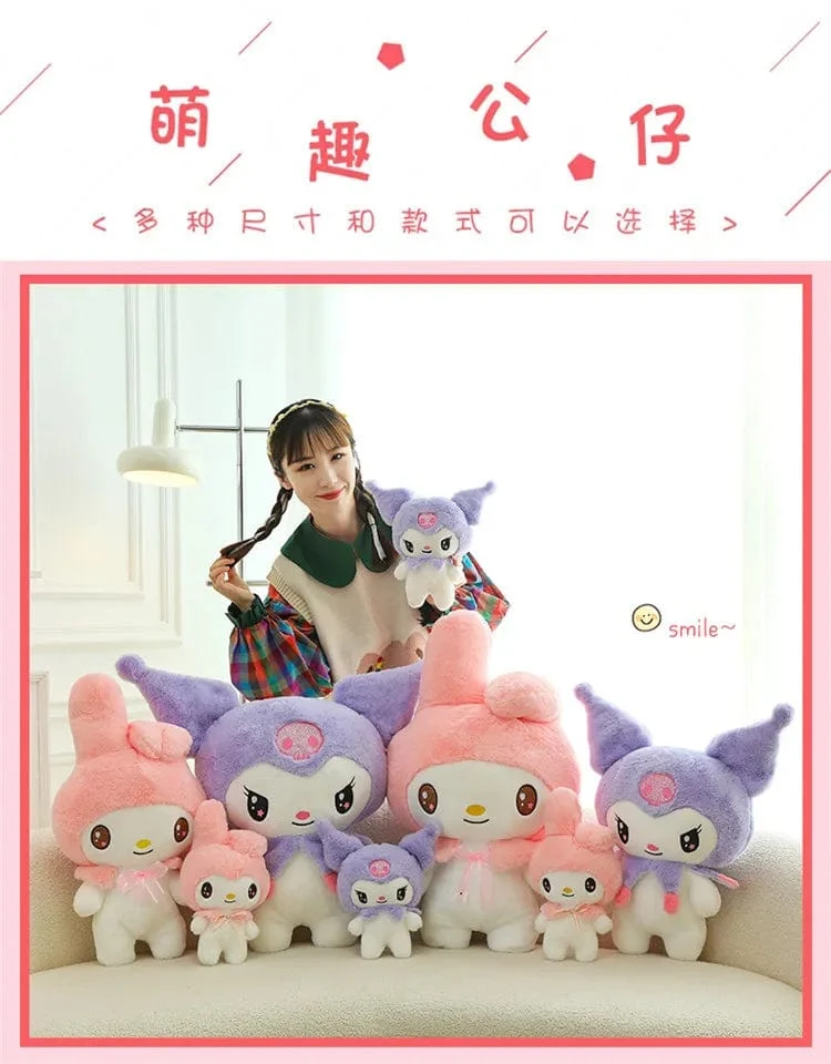 25/55 cm Sanrio Kuromi My Melody Niedliche Serie Kawaii Plüschtierpuppe Cartoon Niedliches Plüschkissen Spielzeug Geburtstagsgeschenk Kissen