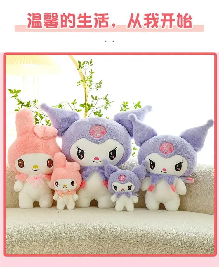 25/55 cm Sanrio Kuromi My Melody Niedliche Serie Kawaii Plüschtierpuppe Cartoon Niedliches Plüschkissen Spielzeug Geburtstagsgeschenk Kissen