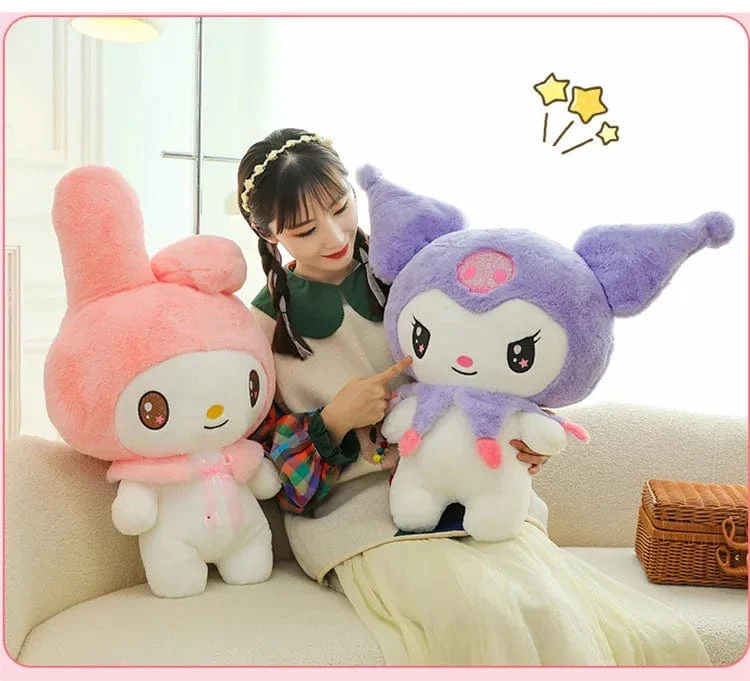 25/55 cm Sanrio Kuromi My Melody Niedliche Serie Kawaii Plüschtierpuppe Cartoon Niedliches Plüschkissen Spielzeug Geburtstagsgeschenk Kissen