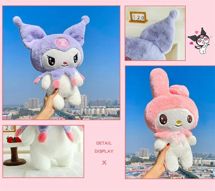 25/55 cm Sanrio Kuromi My Melody Niedliche Serie Kawaii Plüschtierpuppe Cartoon Niedliches Plüschkissen Spielzeug Geburtstagsgeschenk Kissen